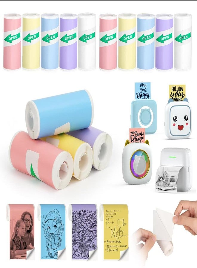 SCLWSS 10 Pack Colorful Sticker Maker Refills Compatible with Hello Blink - DIY Sticker Paper for Kids Crafts, Scrapbooking, Journaling & Creative Art Projects - Image 2